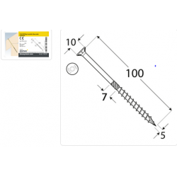 DMX  310510 - CS 05100 Wkręt ciesielski 5x100 - (100/op) 